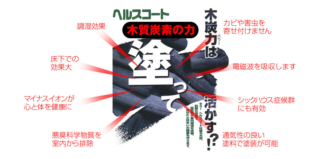 木炭塗料（ヘルスコート）